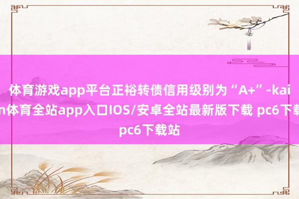 体育游戏app平台正裕转债信用级别为“A+”-kaiyun体育全站app入口IOS/安卓全站最新版下载 pc6下载站