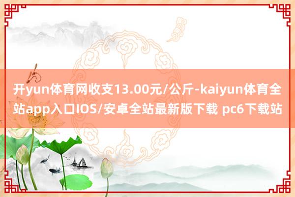 开yun体育网收支13.00元/公斤-kaiyun体育全站app入口IOS/安卓全站最新版下载 pc6下载站