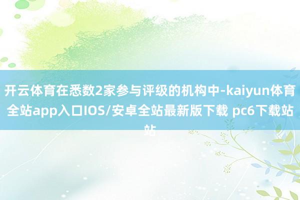 开云体育在悉数2家参与评级的机构中-kaiyun体育全站app入口IOS/安卓全站最新版下载 pc6下载站