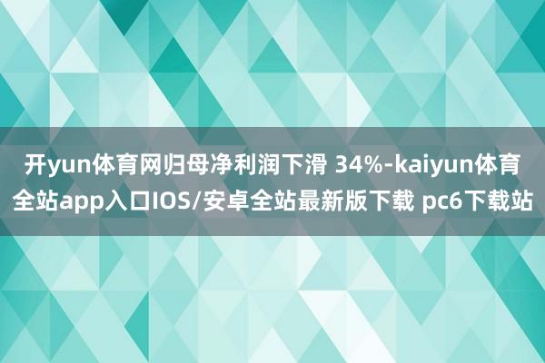 开yun体育网归母净利润下滑 34%-kaiyun体育全站app入口IOS/安卓全站最新版下载 pc6下载站