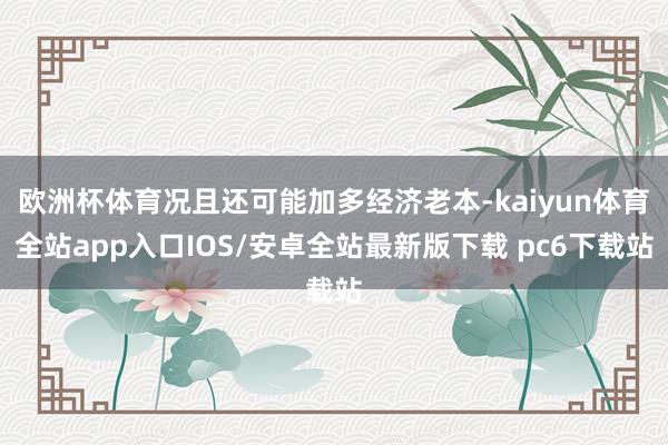 欧洲杯体育况且还可能加多经济老本-kaiyun体育全站app入口IOS/安卓全站最新版下载 pc6下载站