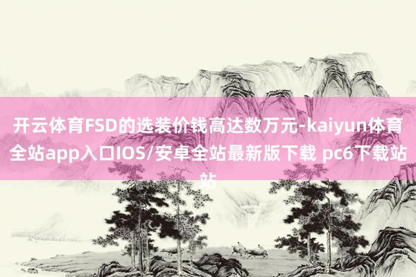 开云体育FSD的选装价钱高达数万元-kaiyun体育全站app入口IOS/安卓全站最新版下载 pc6下载站